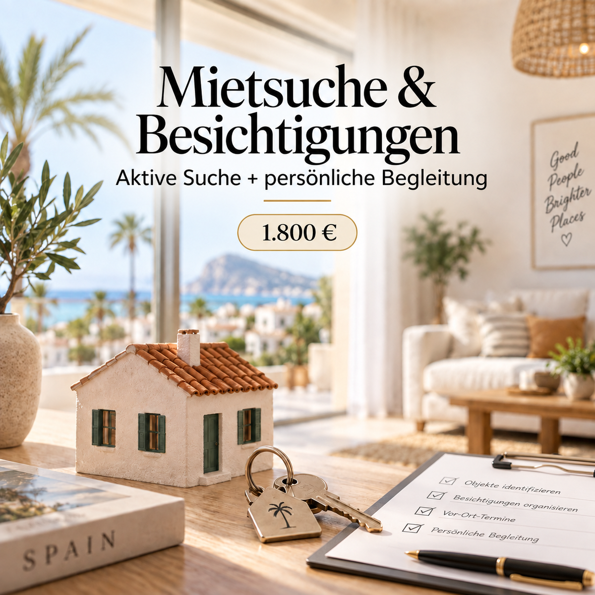 Mietsuche mit Objektsuche & Besichtigungen in Spanien