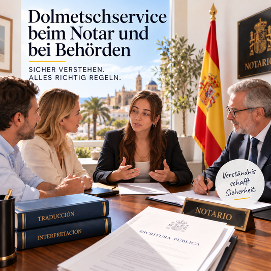 Dolmetschservice beim Notar und bei Behörden